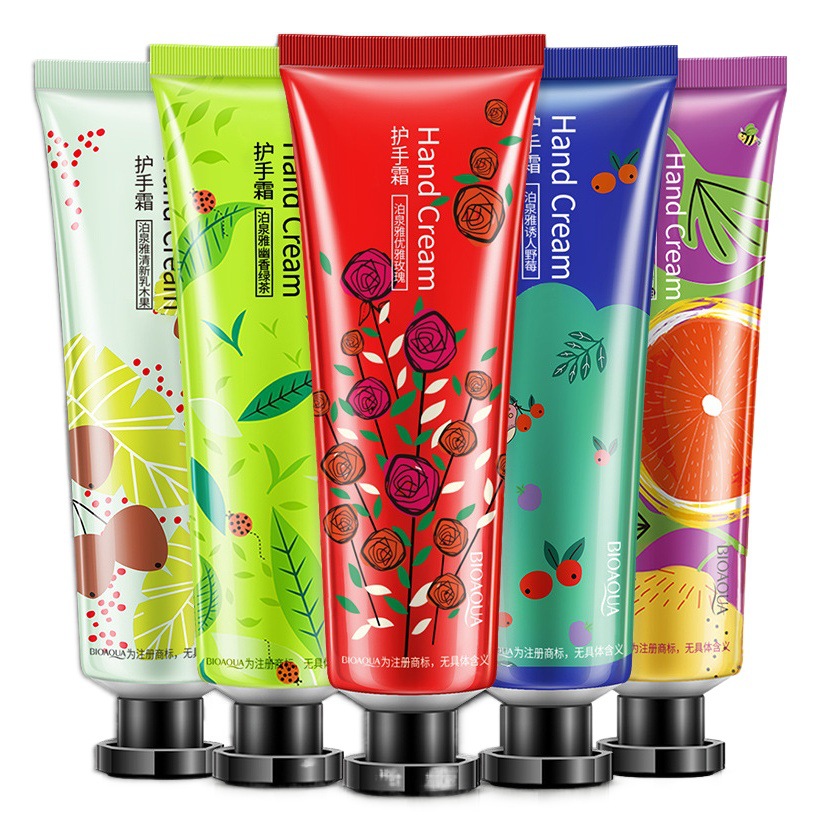 Boquanya extracto vegetal fragancia Crema de Manos Hidratante hidratante cuidado de la piel Hidratante Crema de Manos Anti-secado Exfoliante Piel crema de manos