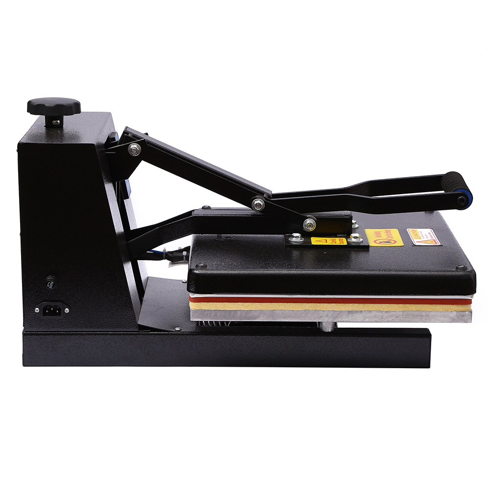 Máquina de transferencia de calor 38X38 Máquina de transferencia de calor de alta presión plana Máquina de impresión de logotipo de camiseta de ropa Prensa de calor manual