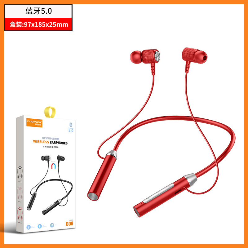 Música estéreo montada en el cuello en la oreja Halter binaural deportes corriendo auriculares inalámbricos Bluetooth larga espera al por mayor