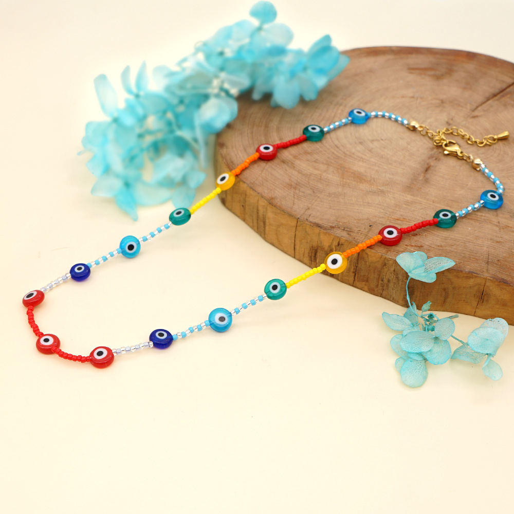 Ethnic Style Eye Glass Beaded Necklace display picture 1