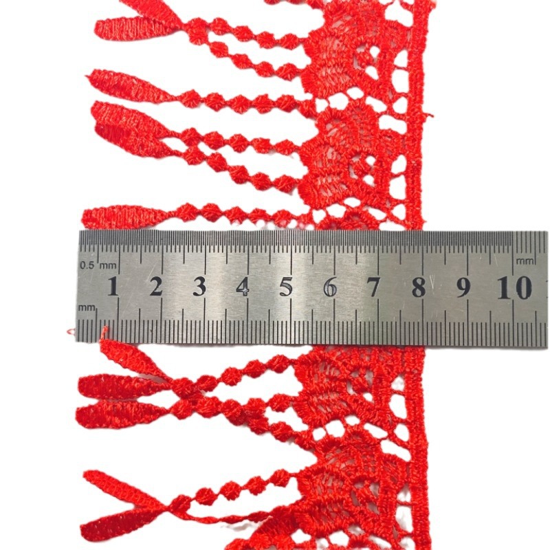 Acuado poliéster soluble en agua clavos de encaje cuentas accesorios de encaje DIY sombrero collar material de falda