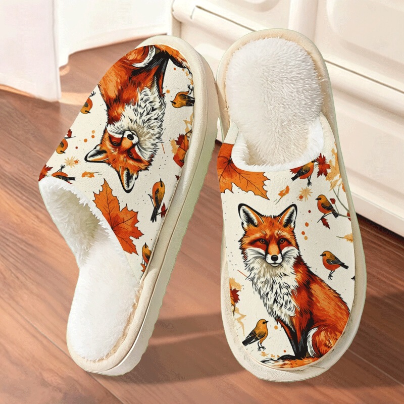 Cross-border hot-selling Bohemian wolf pattern printed cotton slippers for men, autumn and winter, POD cross-border JIT one-piece dropshipping Cross-border hot-selling Bohemian wolf pattern printed cotton slippers for men, autumn and winter, POD cross-border JIT one-piece dropshipping