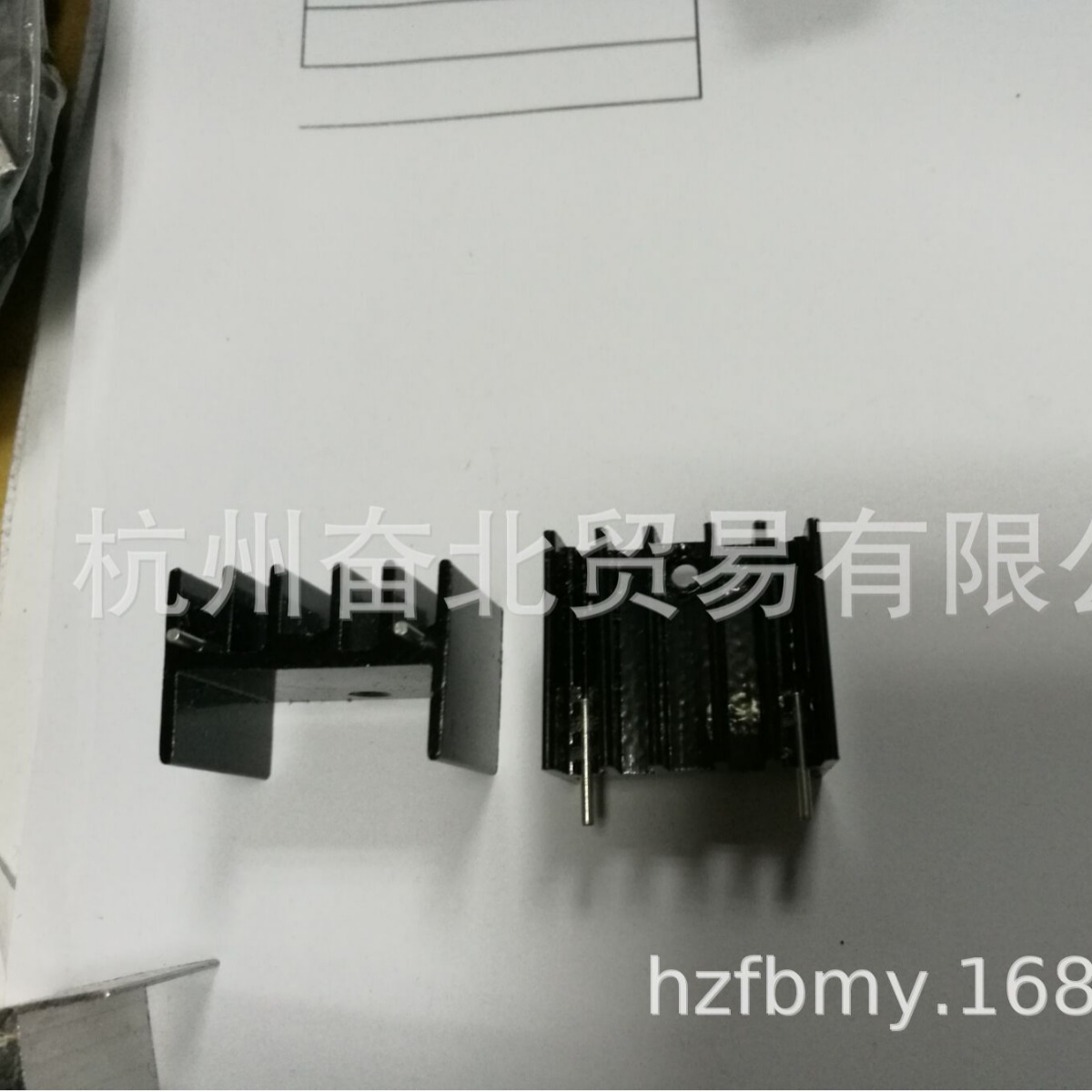TO-220铝合金 散热器23*16/17*20mm YA20 DSJ20 2011-20 黑色加厚