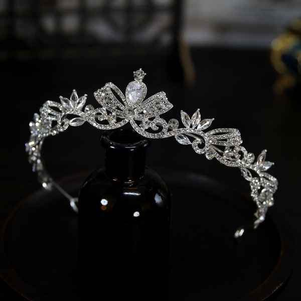 Korean sophisticated lace veil with zircon