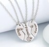 Fashionable necklace stainless steel heart shaped, sweater, wholesale