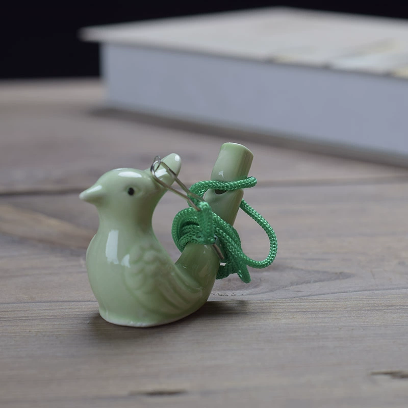 Ceramic Whistle Bird with Lanyard Music Whistle Ceramic Water Bird Scenic Stand Hot Selling Kindergarten Gifts