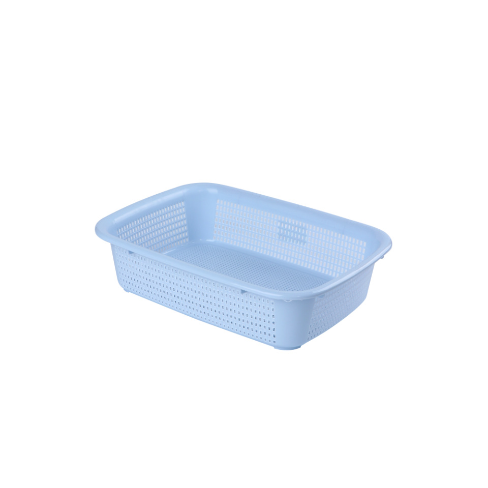 Cesta de drenaje Cesta de plástico engrosada Tamiz de arroz doméstico Cesta de frutas y verduras Cesta de almacenamiento rectangular Cesta de clasificación exprés Tamiz cuadrado