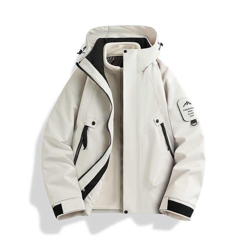 ジャケットメーカー直販卸売作業服カスタムロゴスリーインワン取り外し可能な防水防風ジャケット男性と女性用|undefined