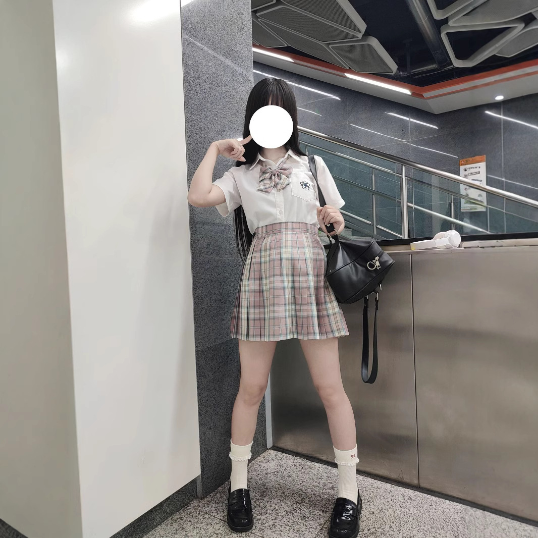 일본 JK 유니폼 기본 세트 여자 단색 반팔 탑 올 매치 스위트 스타일 격자 무늬 스커트 여자 여름 짧은 치마