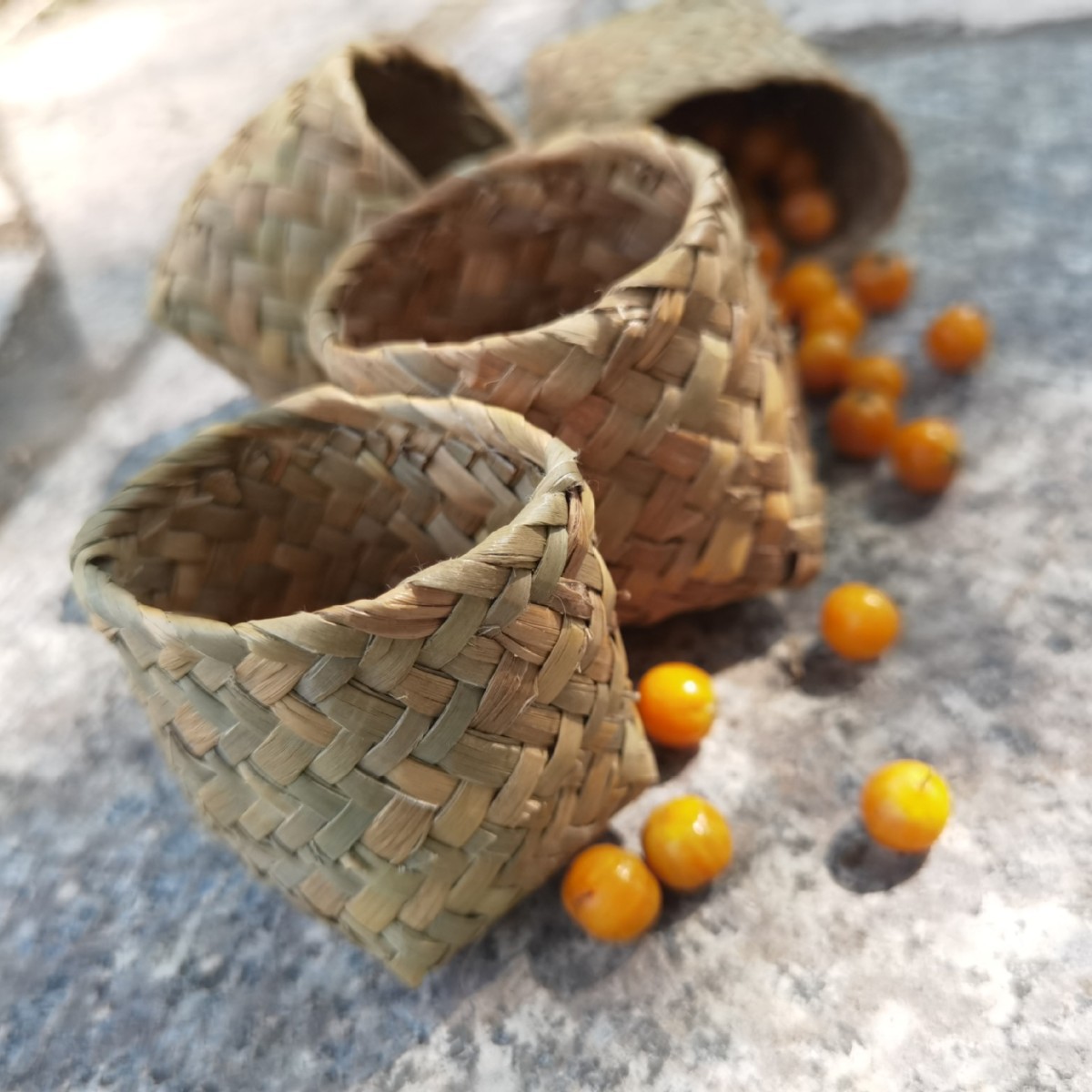纯手工天然材料乌米饭袋宠物草袋子香草袋 米饭草编织袋天然色
