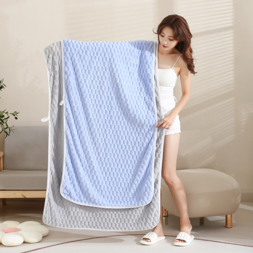 Coral Velvet Cloud Pattern Bath Towel Set of 4 Absorbent Soft Shower Solid Color Towels Bath Cap Bathroom