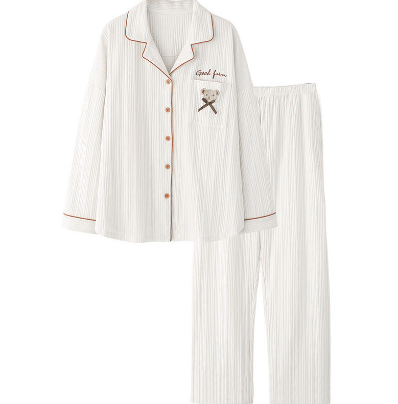 Pijama de mujer primavera y otoño rojo en línea manga larga simple se puede usar otoño y invierno 2024 nuevo conjunto de ropa para el hogar