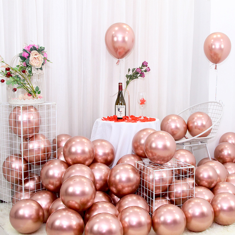 Globos de metal/látex redondos (5"/10"/12"/18") para bodas y cumpleaños al por mayor image 12