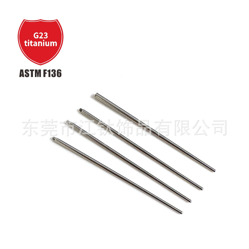 Pointed titanium steel lip stud product view