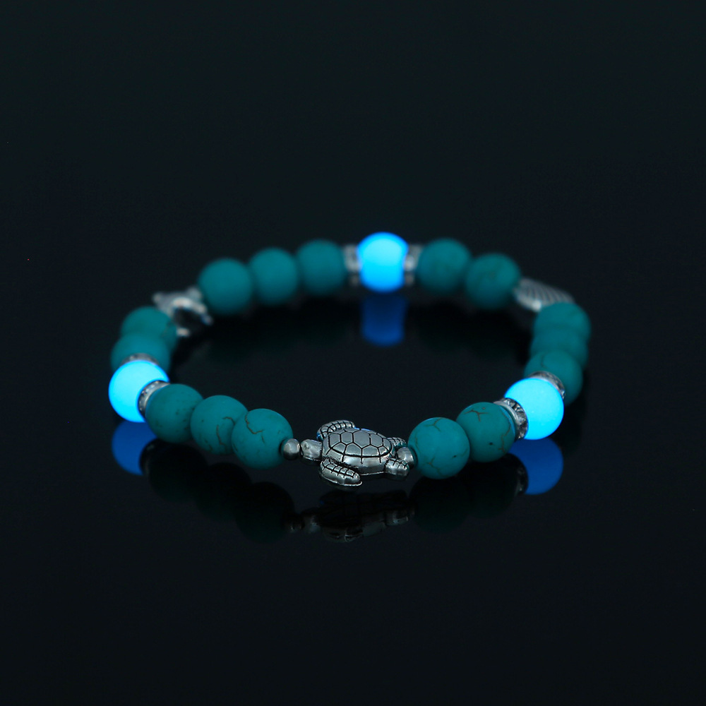 Bracelet de perles lotus phosphorescent brillant dans le noir_voghion.com