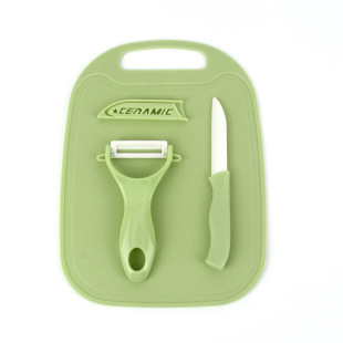 Ceramic fruit knife three-piece kitchen knife stainless steel fruit knife suit kitchen knife melon fruit P Planer Peeler