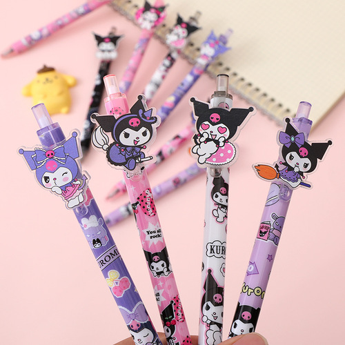 Creative Cartoon Sanrio Press-Action Neutral Pen Acrylic Kulomi Patch-Shape Fountain Pen Student Stationery Wholesale