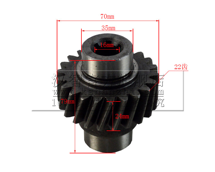 22 engranaje de válvula hidráulica de dientes para Xinshai490 495 accesorios de motor de carretilla elevadora 6 ranuras engranaje de válvula hidráulica de alta presión