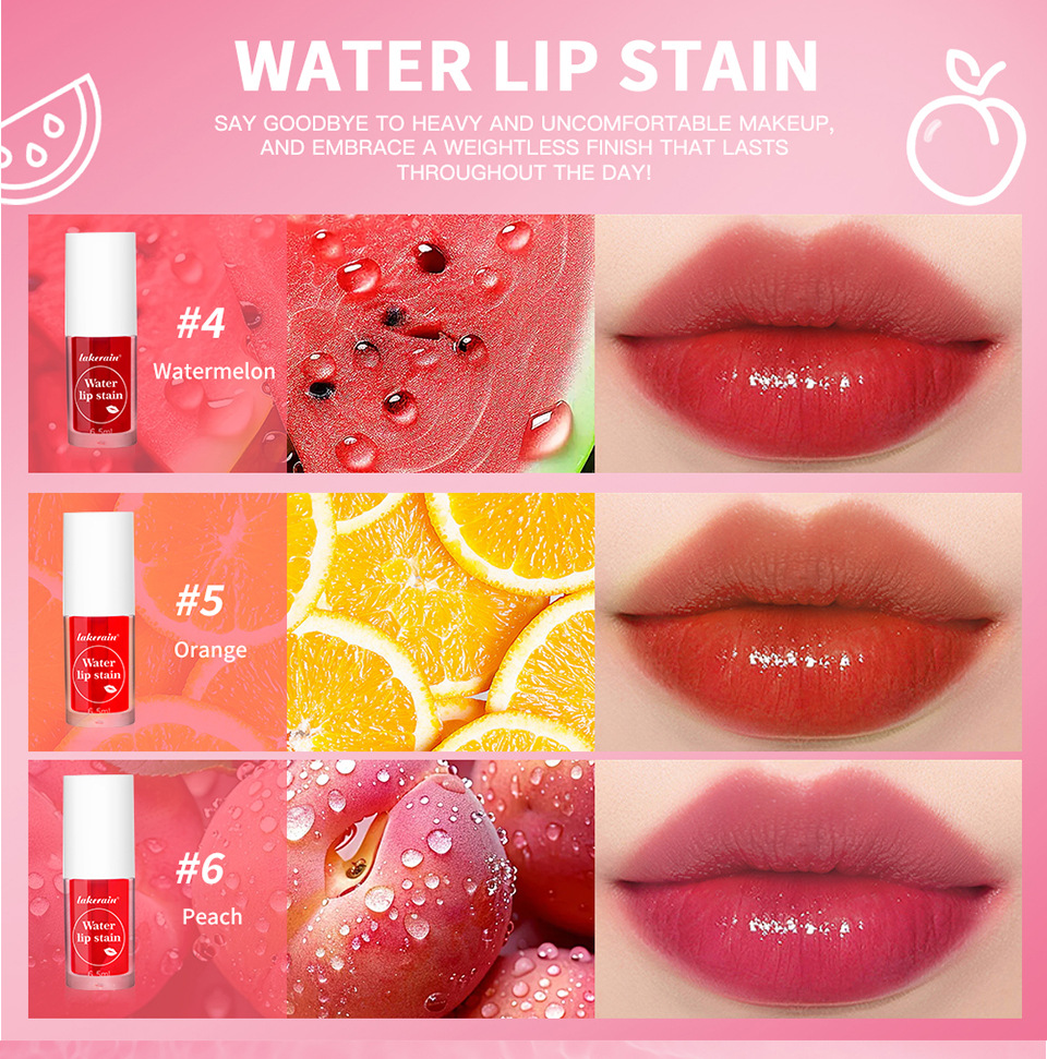 Lakerain Lip Dye, Lipstick and Moisturizer, dual-purpose blush, lip gloss and lipstick toner Item Picture