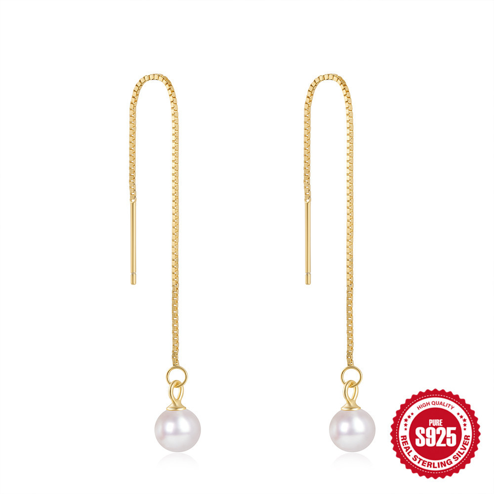 1g Weight 925 Sterling Silver Ear Needle Material 18K Gold Plated Plating Material Drop Earrings Classification 1 Pair Quantity Date, Tea Party Occasion 925 Sterling Silver Material Geometric Pattern All Seasons Season Women's Gender Elegant, Simple Style Style 1 Pair 18K Gold Plated 925 Sterling Silver 925 Sterling Silver Earrings Geometric Drop Earrings 100