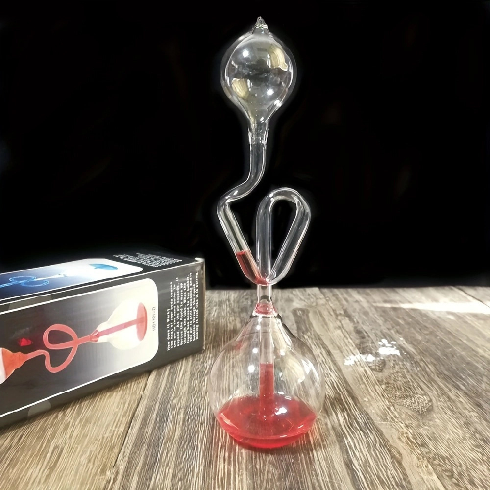 Termómetro de vidrio de amor experimento de ciencias físicas creativo de Franklin termómetro de hierva de mano