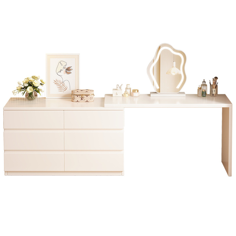 Escritorio de dormitorio, mesa de maquillaje, esquina integrada, tocador, armario de cama retráctil, mesa de dormitorio principal, tocador