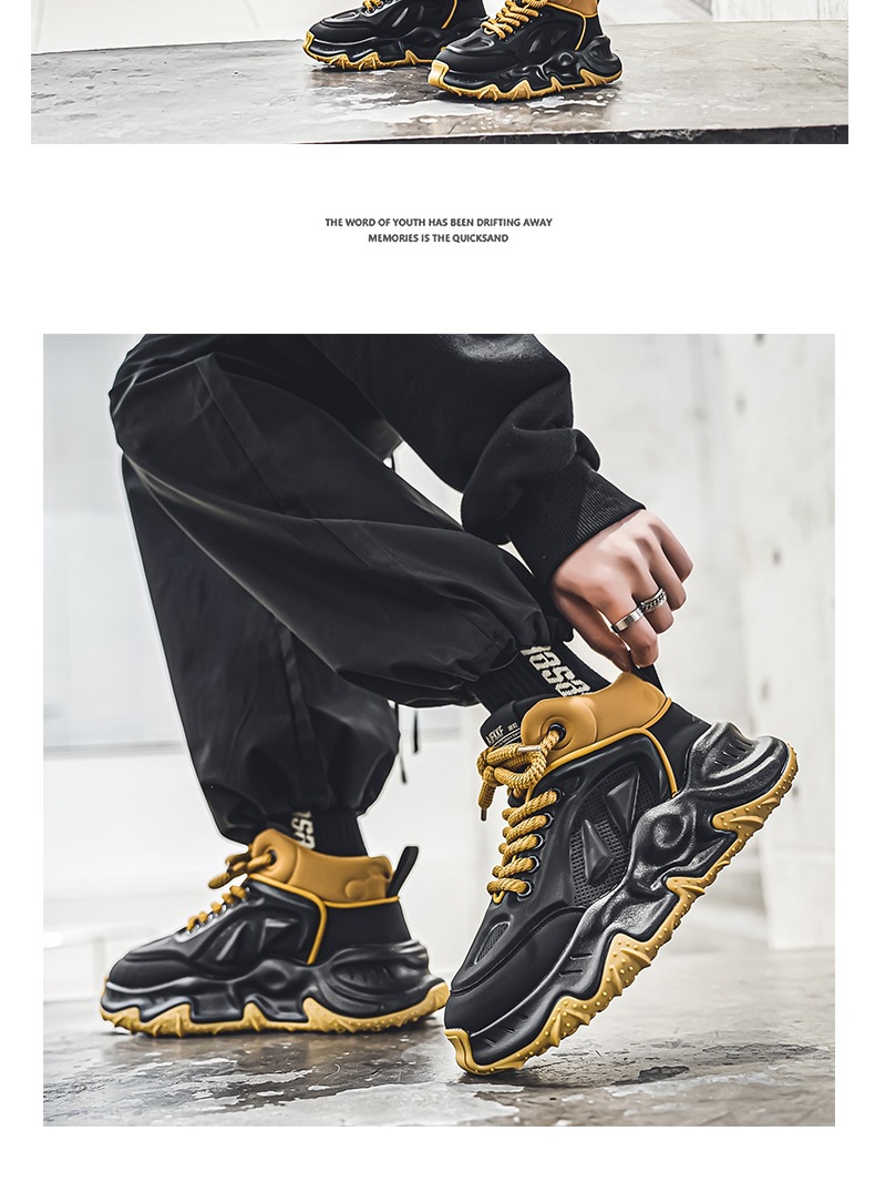 Men's Thick-soled Casual Dad Sneakers Height Increasing Board Shoes_voghion.com