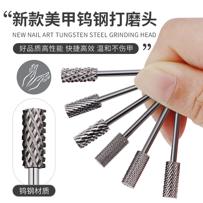 Explosión transfronteriza de alta calidad de acero tungsteno cabeza de molienda pequeña forma de cabeza plana cilíndrica de desmontación rápida no escaldado cabeza de molienda