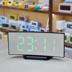 LEDサーフェススクリーン夜光電子時計ミラーバッテリーUSB両用クリエイティブ大画面デジタル温度目覚まし時計デスクトップ