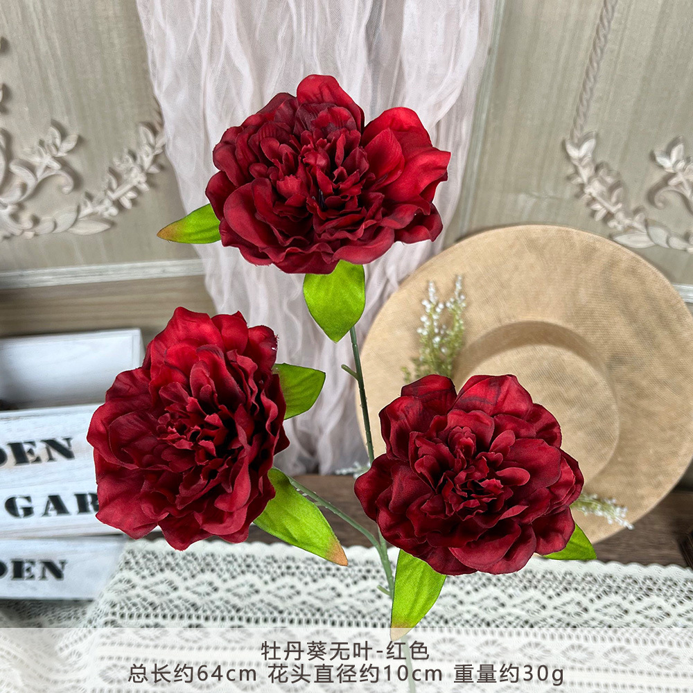 Zyj2 - peony sunflower leafless - red