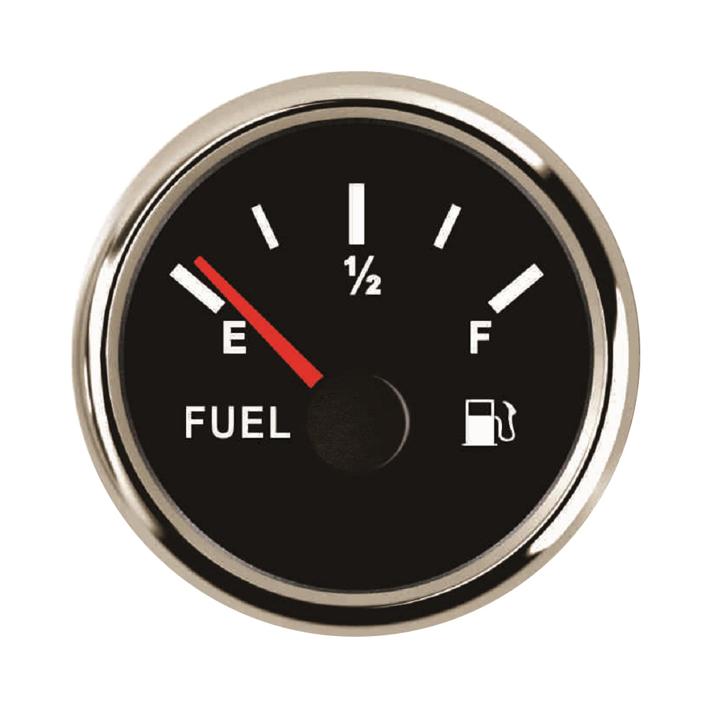 automobile instrument: Universal Universal Car Boat - silver-edge-black-background-0-30o