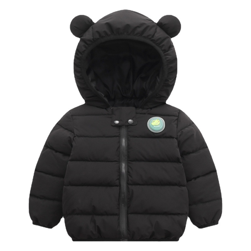 2024 Nuevo invierno Niños intermitente oído de algodón acolchado chaqueta de los niños pequeños niños y niñas bebé infantil engrosada Chaqueta de algodón acolchado