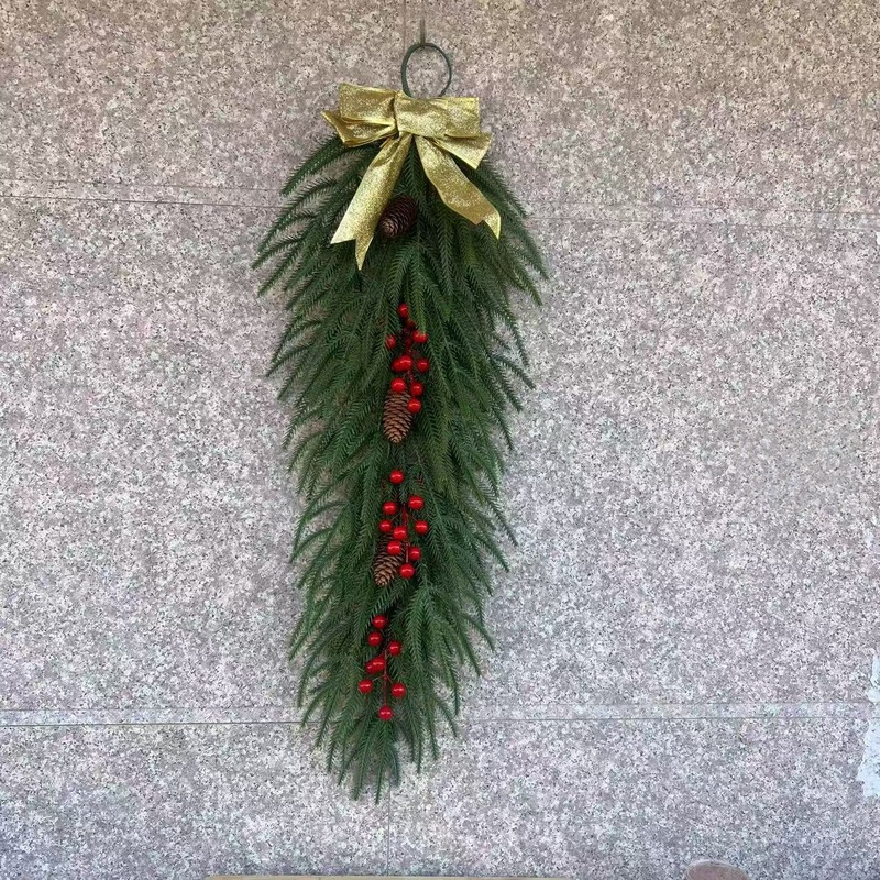 アマゾンクリスマスガーランド装飾素材松とケヤキ籐PE松葉クリスマス装飾模擬籐卸売|undefined
