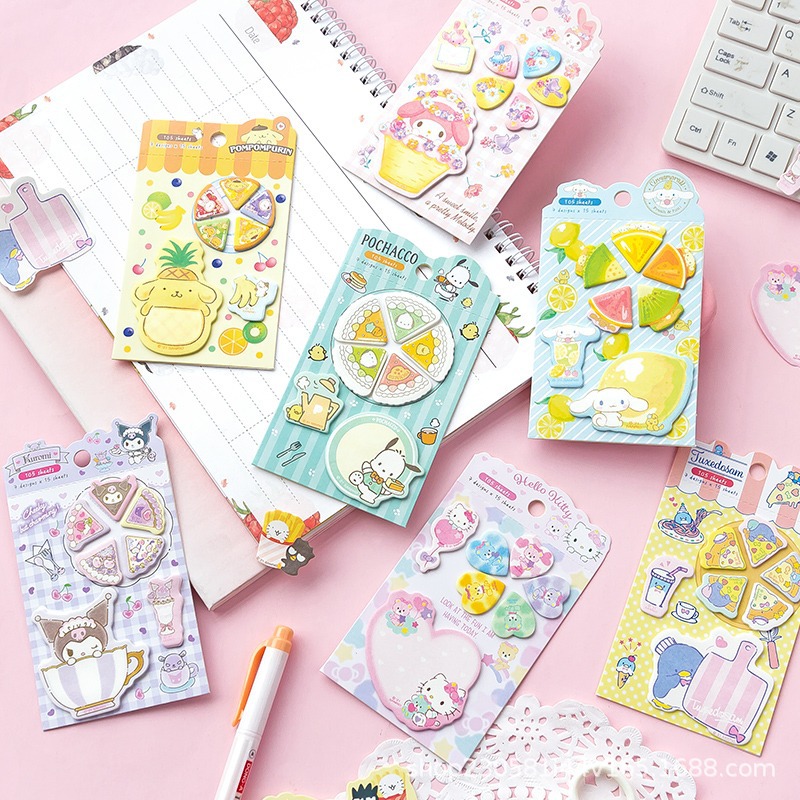 Cute cartoon cinnamon dog food-themed sticker set, pizza-inspired INS journaling collage message material paper