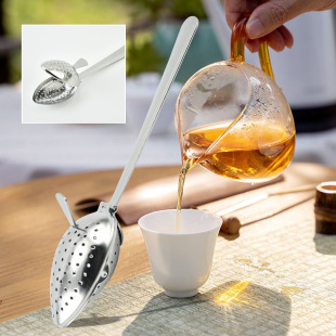 Tea Ball Hand Clip Tea Leakage Water Drop Leaf Shape Tea Infuser Tea Filter Tea Ceremony Tool Tea Partition Easy to Clean Teapot