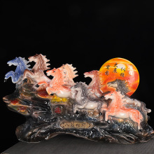 景德镇陶瓷酒瓶空瓶生肖马到成功酒坛八骏雄风八骏图家用摆件花瓶