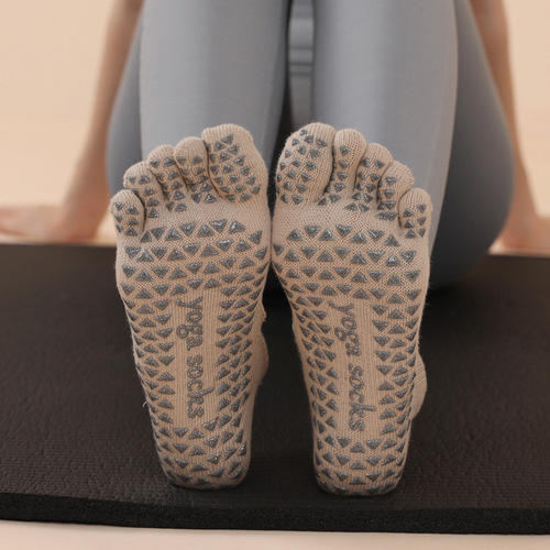Spring Yoga Socks for Women: Non-Slip, Professional Sports Socks with Five Toes, Thin Design, Sweat-Absorbent, and Breathable Pilates Socks