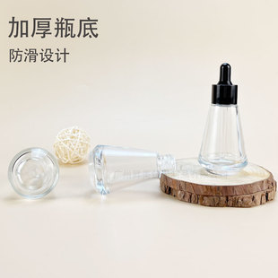 Spot 40ml Conical Dropper Essential Oil Bottle, Press Essence Liquid Bottle, Sub-Bottle, Transparent Glass Bottle