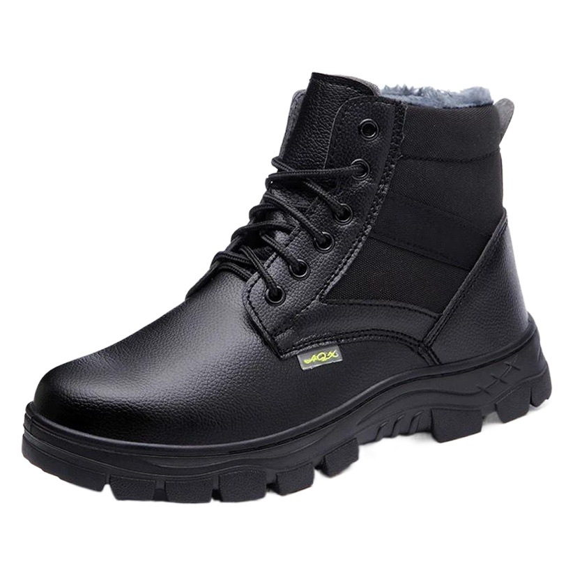 Zapatos de protección laboral con forro de lana de invierno anti-aplastamiento anti-perforación zapatos de protección de seguridad a prueba de frío zapatos de protección laboral zapatos acolchados de algodón