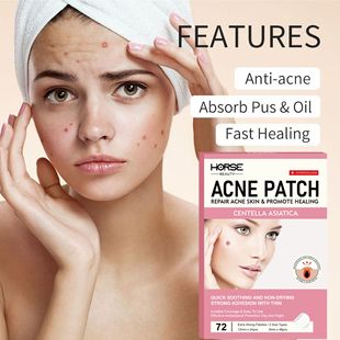 Cross-Border Horse Invisible Acne Patch, Acne Cleansing Patch, Isolation Concealer, Acne Removal Artifact, 72 Pieces of Concealer Essential Oil Acne Patch