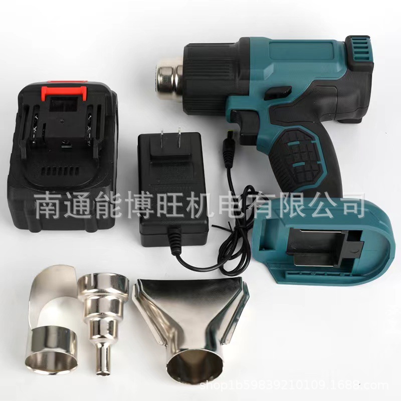 Venta al por mayor pistola de aire caliente de control de temperatura eléctrico de litio pistola de aire caliente pequeña carga inalámbrica de plástico pistola de soldadura portátil de alta potencia hogar