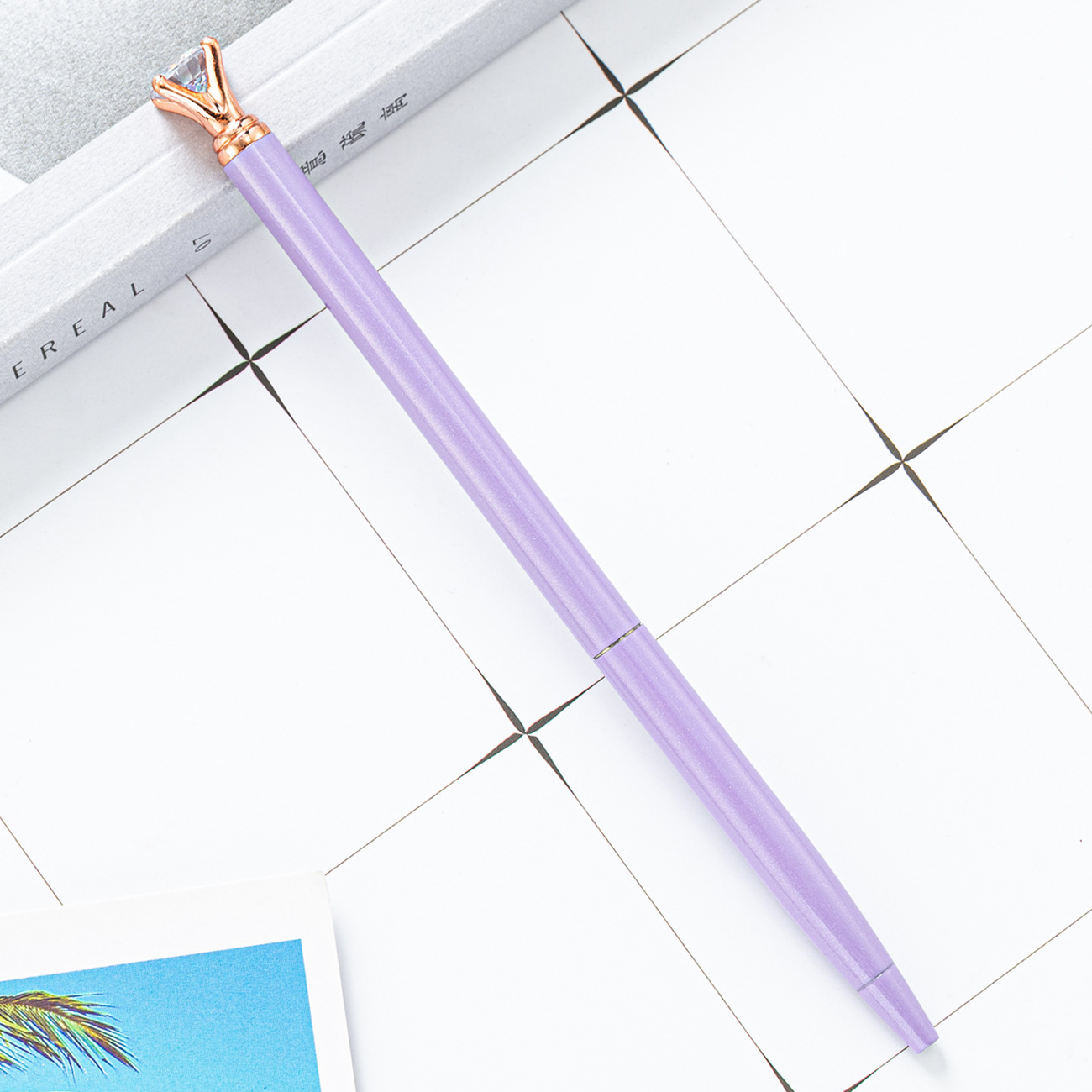 Gradiente creativo color pequeño diamante bolígrafo venta al por mayor Oficina papelería regalo publicidad pluma Impresión logotipo diamante pluma