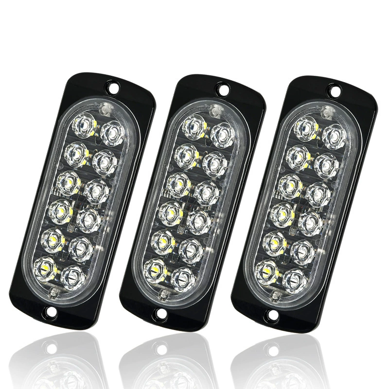Трансграничное Специально для грузовых автомобилей 36W Боковой сигнал сигнальный индикатор 12LED Ультра тонкий проблесковый свет
