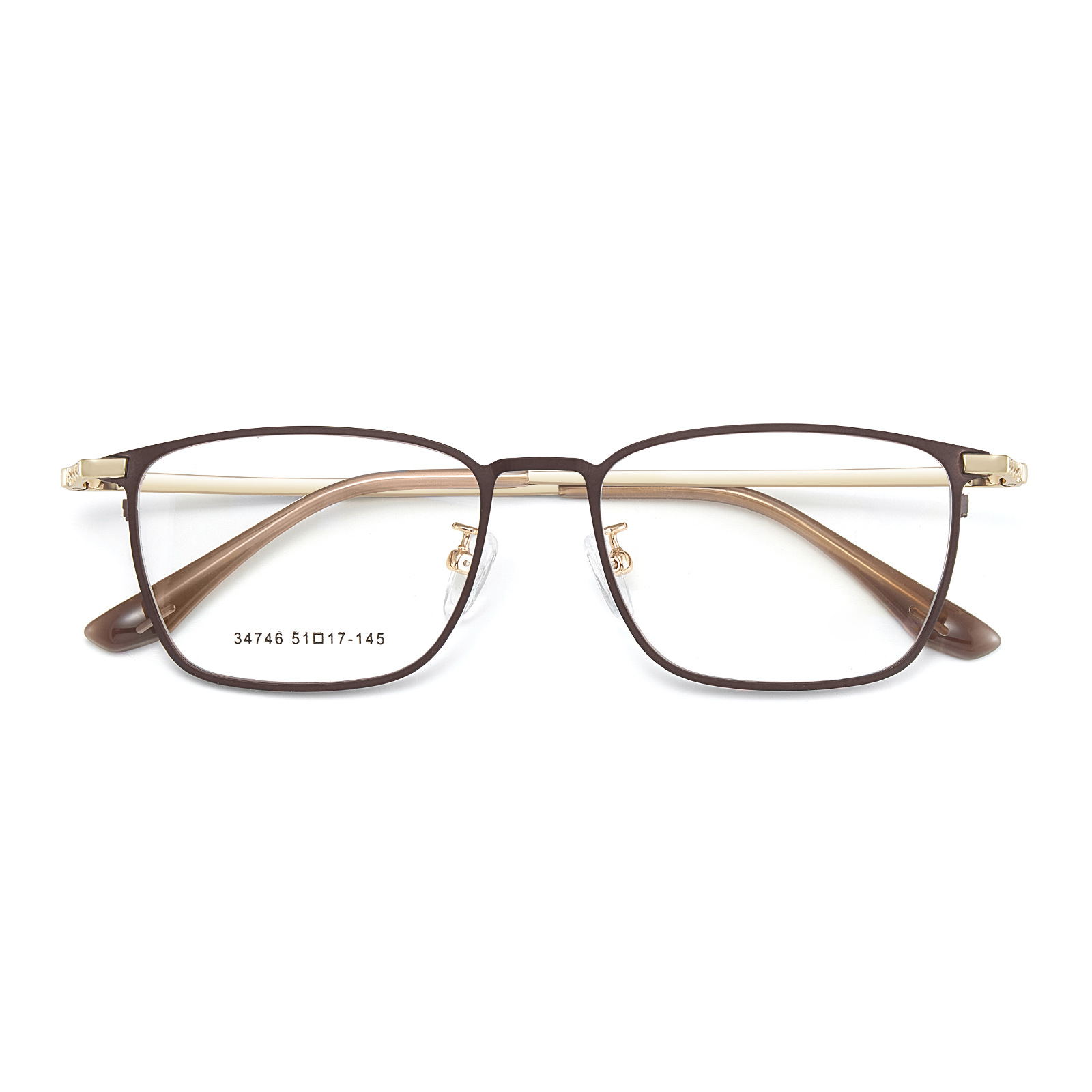 Inglés estilo de negocios hombre estereoscópico marco de gafas aleación vacío IP chapado no desvanecer marco de gafas al por mayor gafas