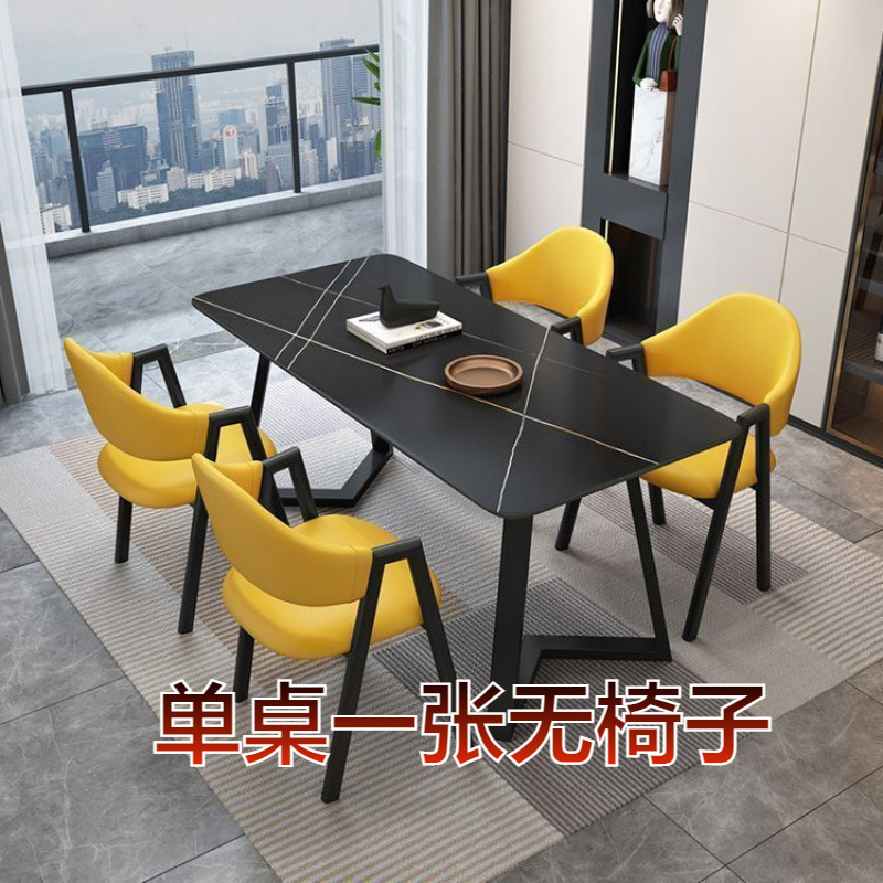 로렌 블랙 슬레이트 싱글 테이블-블랙 프레임