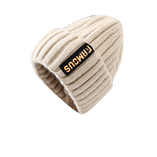 Winter Hat Korean Style Versatile Fashion Long Brim Woolen Hat for Winter Trendy and Warm Ear Cover Knitted Hat