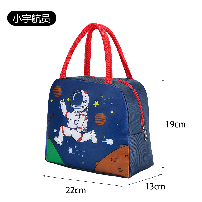 Bolsa para lonchera con aislamiento de papel de aluminio, bolsa de mano con dibujos animados, bolsa de almuerzo para el trabajo de estudiantes, bolsa de almuerzo con aislamiento para niños, bolsa bento.