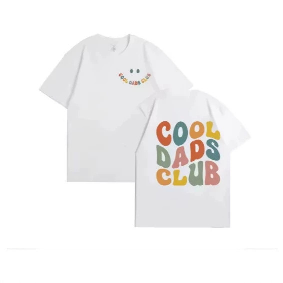 Cool Dad Men's Shirt Dad Birthday T-Shirt Front and Back Printed T-Shirt Grandfather Husband T-Shirt Men's T-Shirt