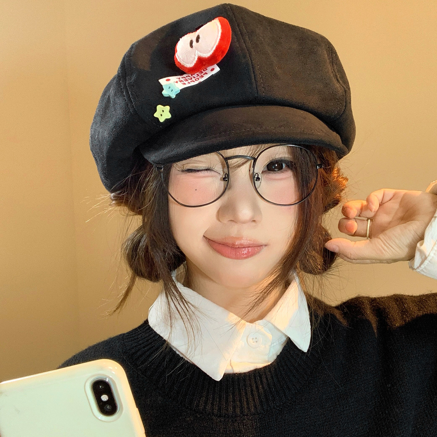 Apple octagonal hat