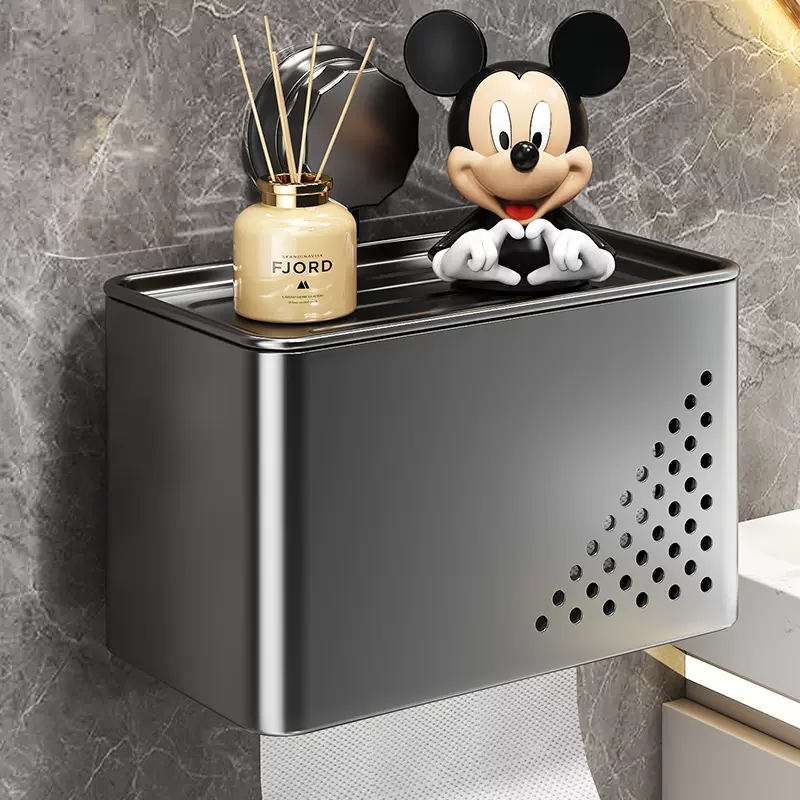 定制卫生间吸盘纸巾盒厕纸壁挂式防水卷纸筒厕所抽纸收纳卷纸架